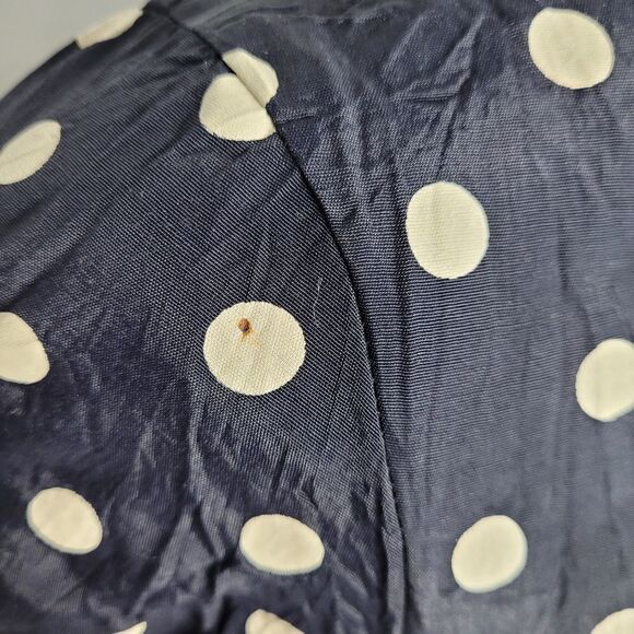 VINTAGE 70s dress black polka dot lace babydoll midi 10 - Picture 9 of 13